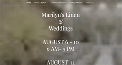 Desktop Screenshot of marilynslinenandweddings.com